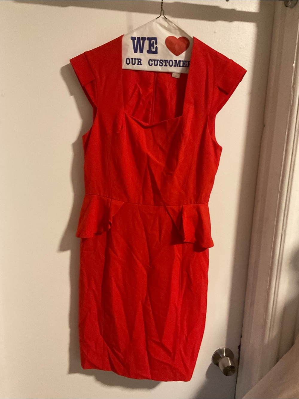 Forever 21 Red Peplum Sheath Dress